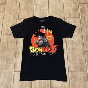 Dragonball Z T-Shirt Men S Black Crewneck Toei Animation Bird Studio Anime Goku